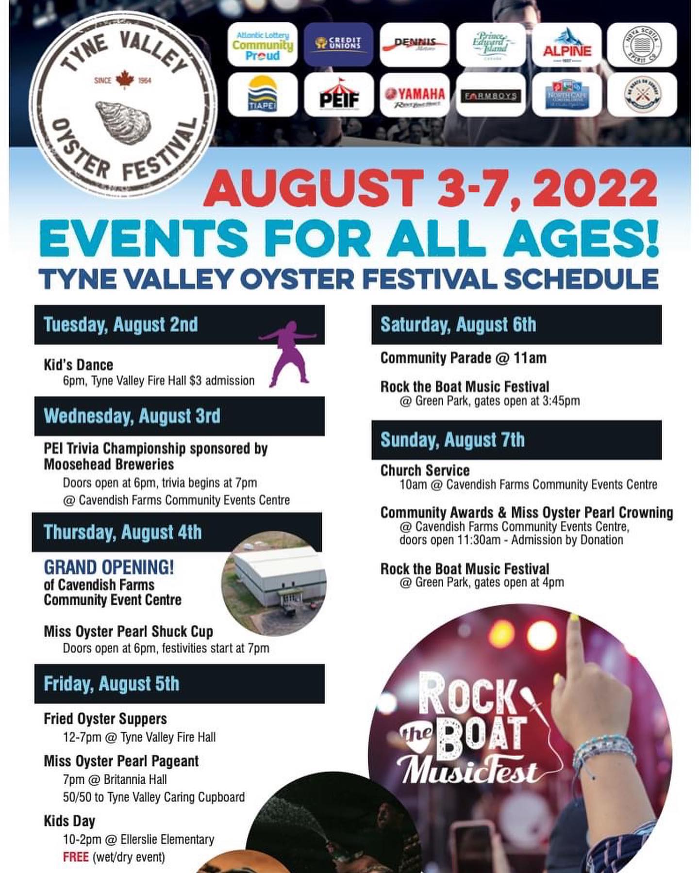 Tyne Valley Oyster Festival Events CFCY